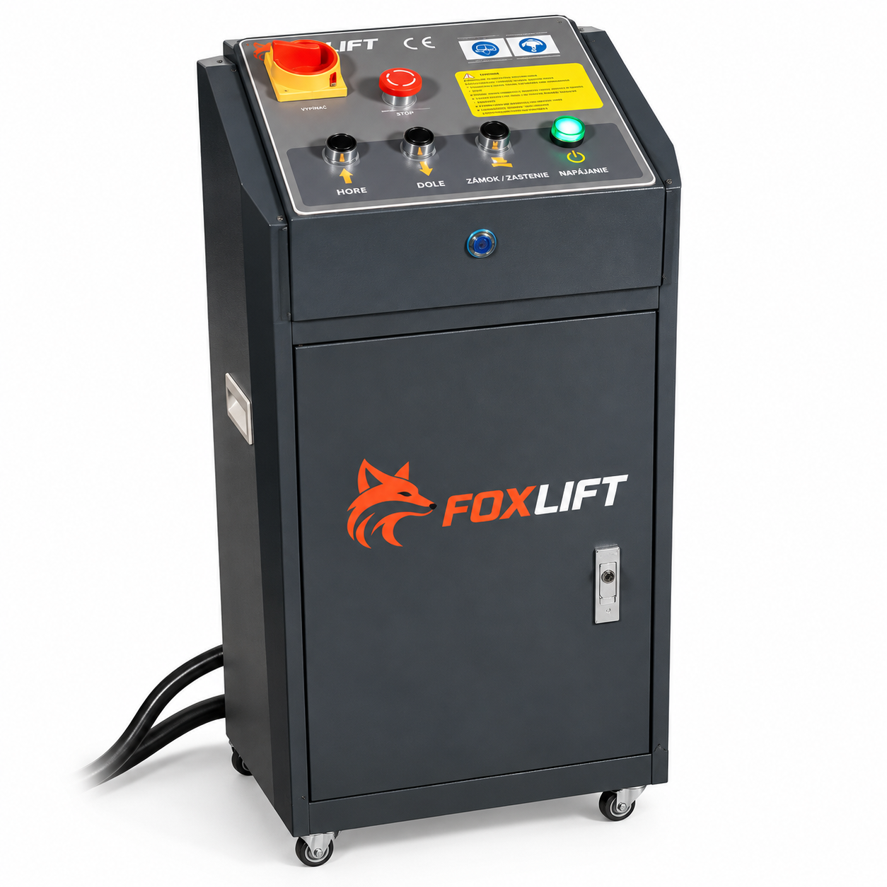 Ovládací skříňka nůžkového zvedáku FoxLift s ovládacími prvky