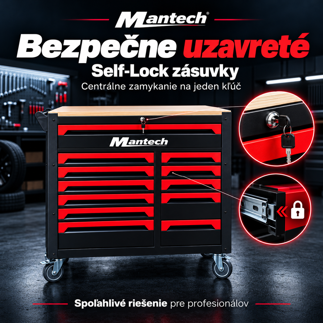 Otvorené zásuvky MANTECH TOOLCAR 471B