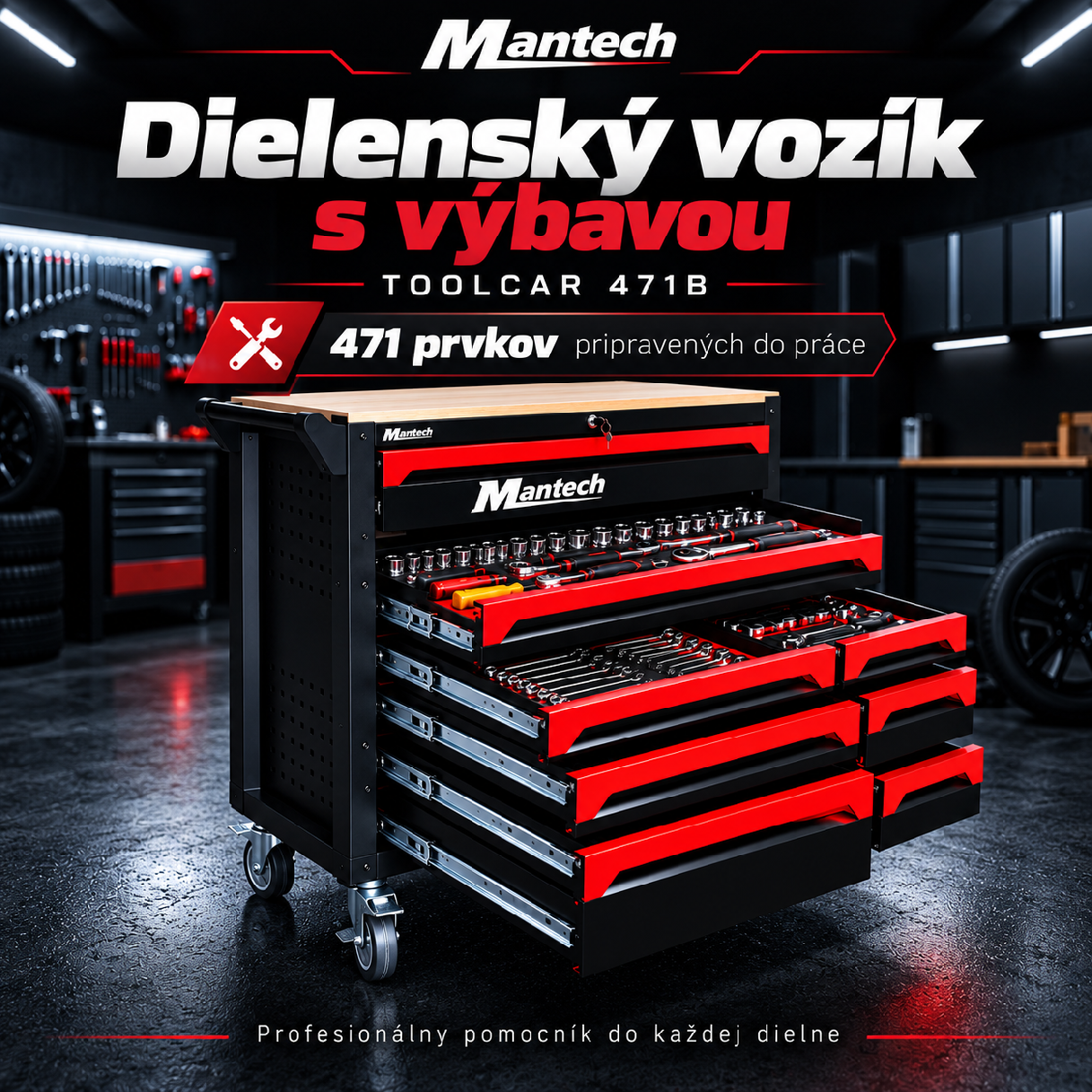 MANTECH TOOLCAR 471B bezpečnosť a mobilita