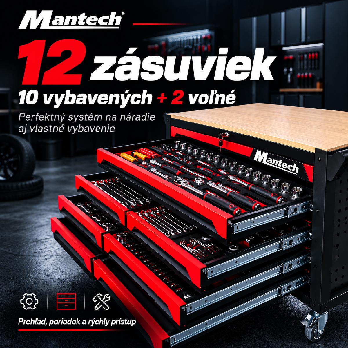 Konštrukcia dielenského vozíka MANTECH